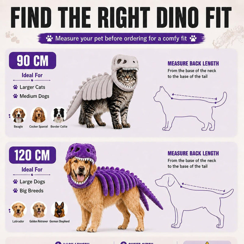 Plush Dinosaur Skeleton Costume