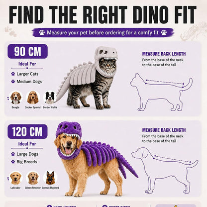 Plush Dinosaur Skeleton Costume