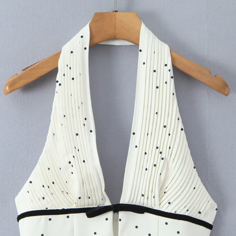 Draped-neck dress