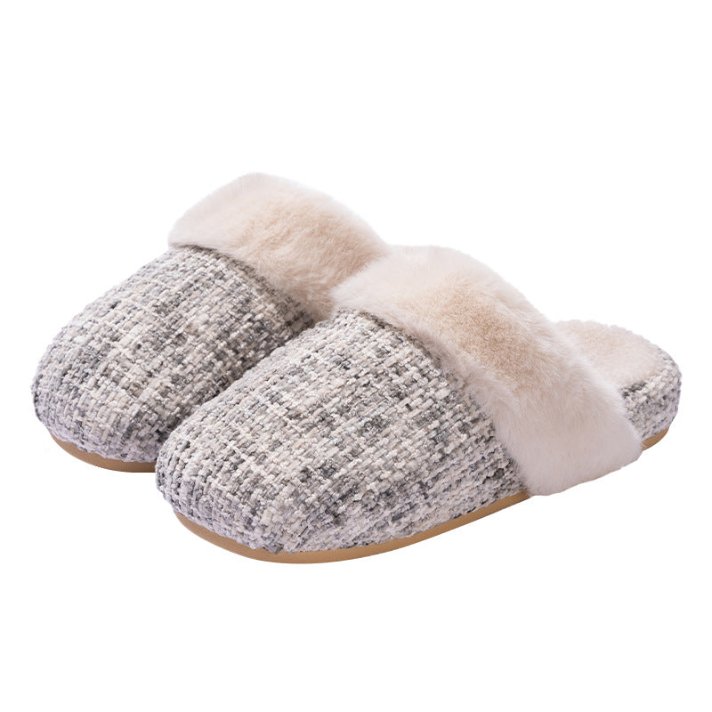 Women's Plush Cotton Slippers Soft-Soled Indoor Shoes