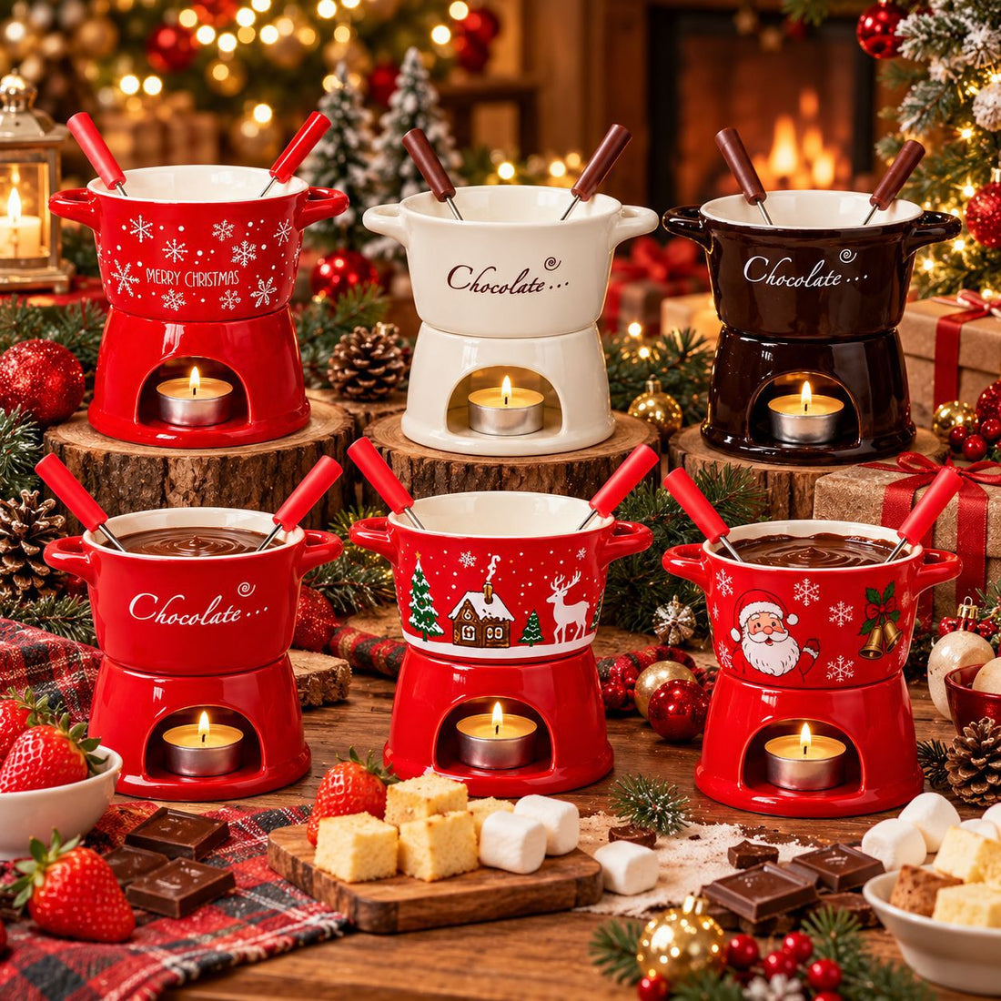 Ceramic T-Shape Fondue Cup