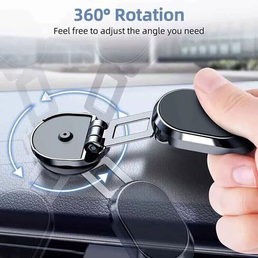 Magnetic dashboard phone holder 360 degree rotation demo