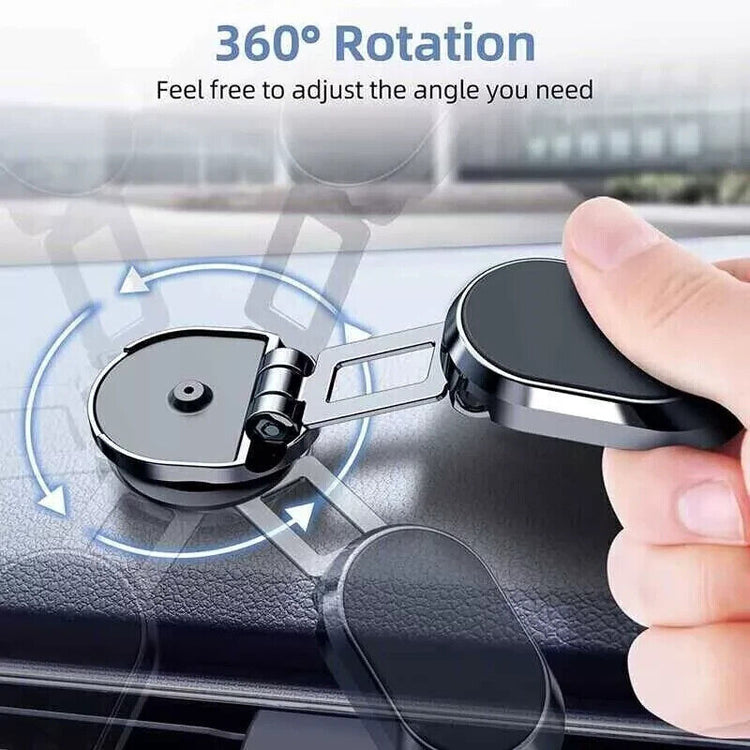 Magnetic dashboard phone holder 360 degree rotation demo