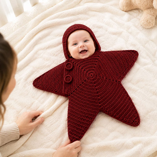 Knitted Baby Sleeping Bag Thickened Fleece Swaddle