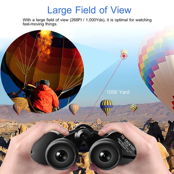 Binoculars held up for bird watching