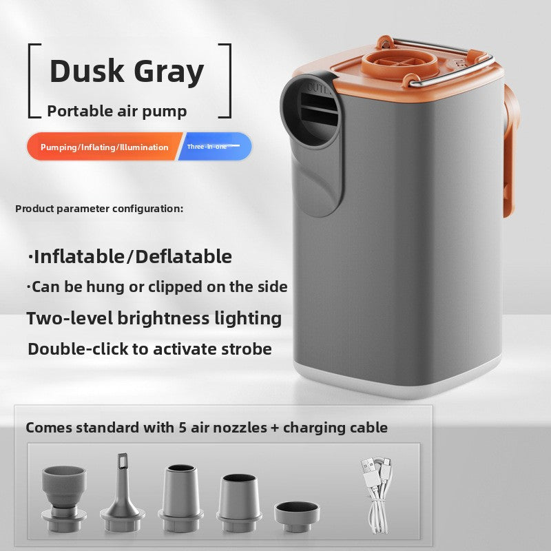 Portable Electric Air Pump with LED Light