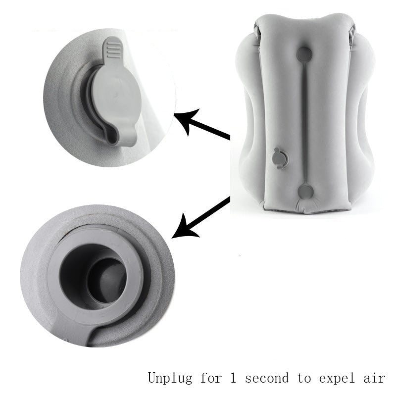 Inflatable Travel Pillow with Lumbar Support