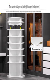 8 Tier Rotating Shoe Rack Tower Organizer