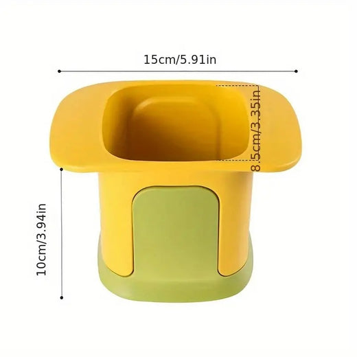 Vegetable chopper catch container with diced produce