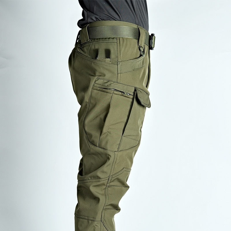 Men's Fleece Lined Waterproof Outdoor Hiking Pants, Warm Winter Insulated Snow Pant