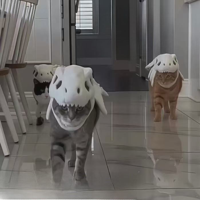Dinosaur Skeleton Pet Headgear