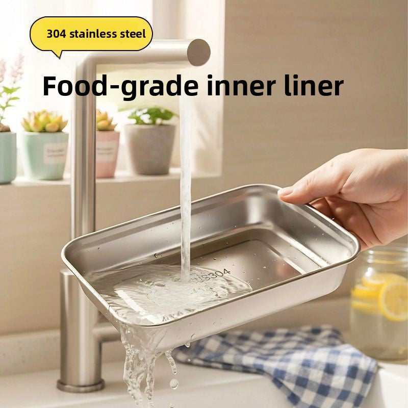 Portable 304 Stainless Steel Waterless Electric Heating Lunch Box