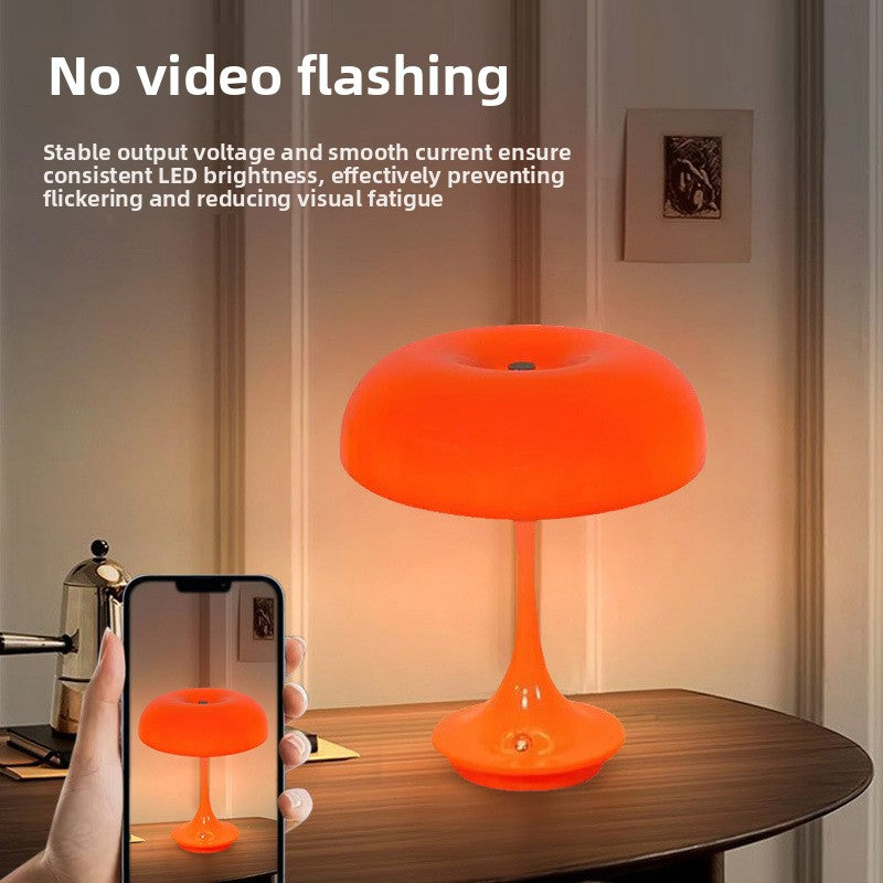 Minimalist Mushroom Table Lamp USB Touch Night Light