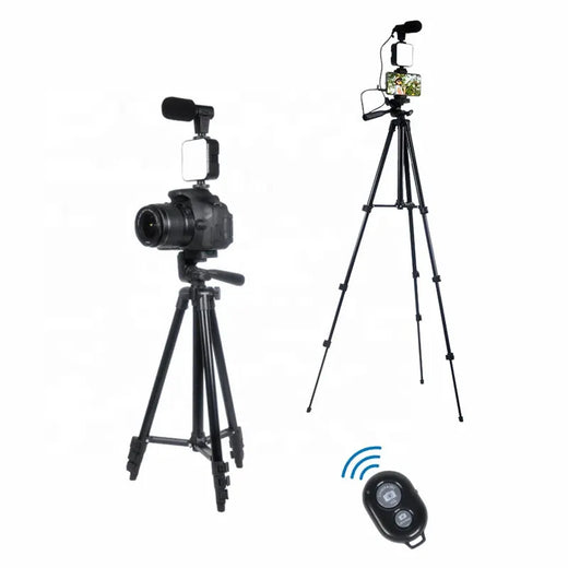 Tripod Microphone Fill Light Set with Remote