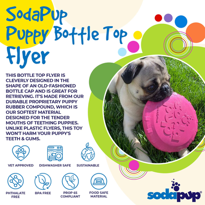 SP Puppy Bottle Top Flyer Rubber Retrieving Frisbee