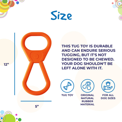 Pop Top Rubber Dog Tug Toy for Interactive Play