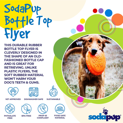 Bottle Top Flyer Durable Rubber Dog Frisbee