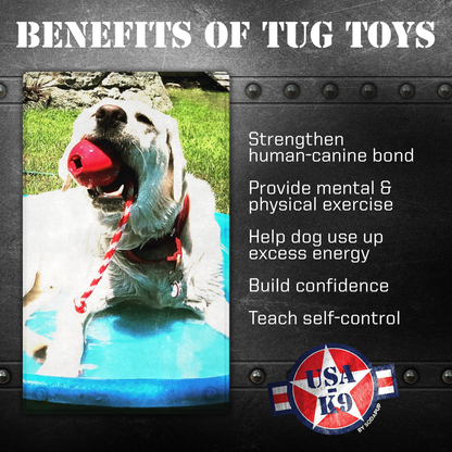 USA-K9 Cherry Bomb Rubber Dog Chew Toy & Treat Dispenser (Red)