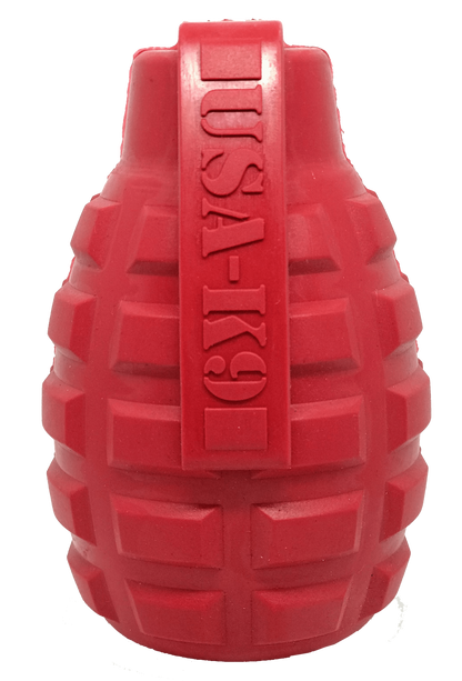 USA-K9 Grenade Rubber Dog Chew & Treat Dispenser