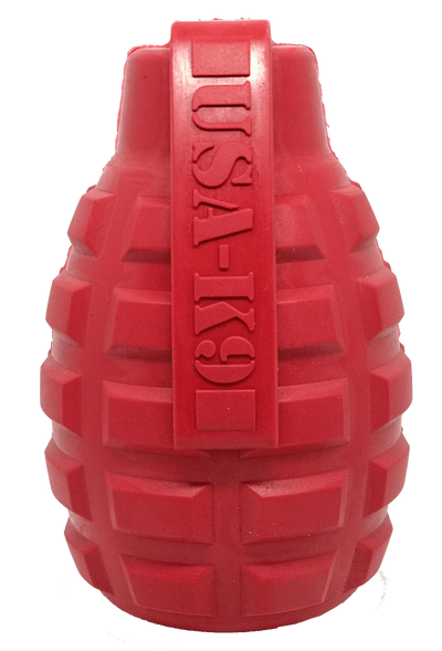 USA-K9 Grenade Rubber Dog Chew & Treat Dispenser