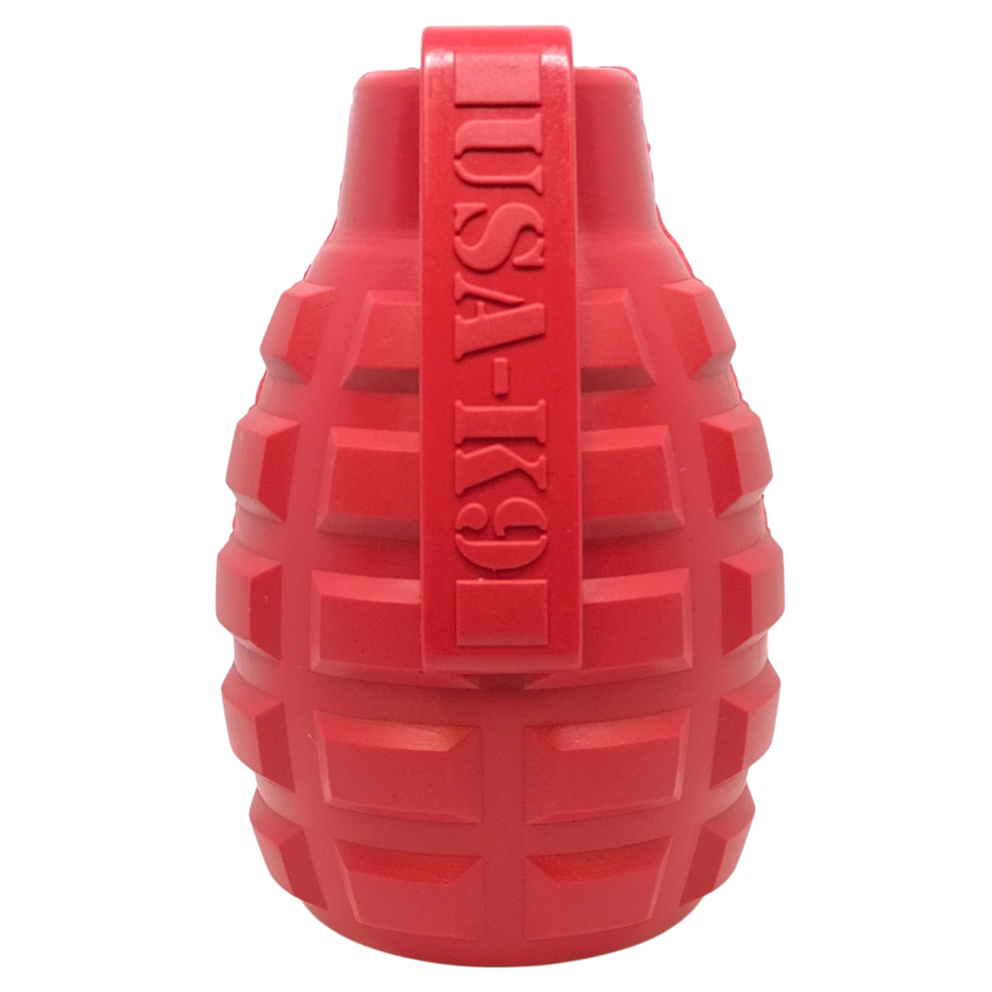 USA-K9 Grenade Rubber Chew Toy and Treat Dispenser - Red