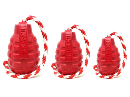 USA-K9 Grenade Durable Rubber Dog Chew Toy & Treat Dispenser