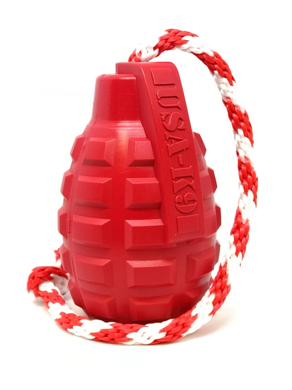 USA-K9 Grenade Durable Rubber Dog Chew Toy & Treat Dispenser