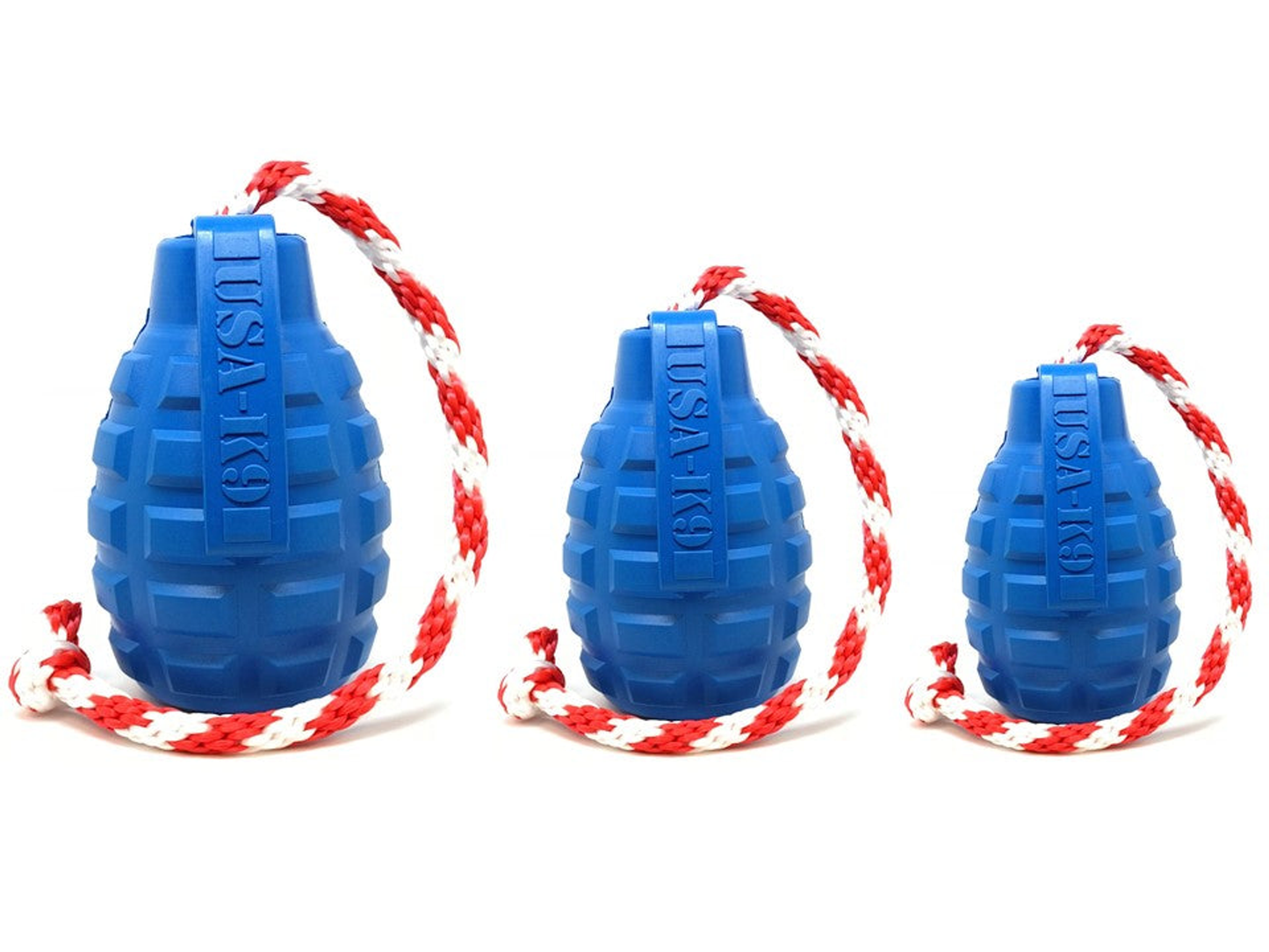 USA-K9 Grenade Durable Rubber Dog Chew Toy & Treat Dispenser