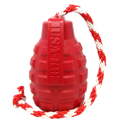 USA-K9 Grenade Rubber Chew Toy and Treat Dispenser