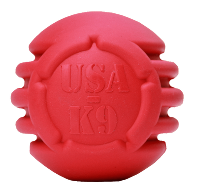 USA-K9 Stars and Stripes Ultra-Durable Rubber Dog Chew Ball