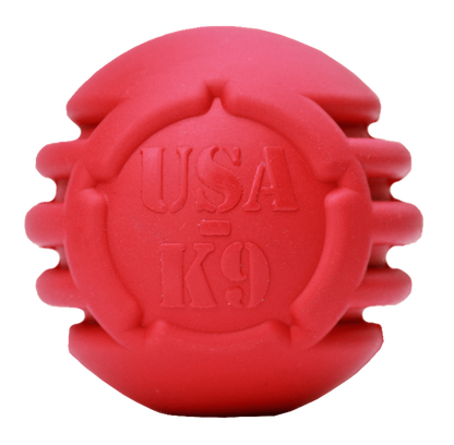USA-K9 Stars and Stripes Ultra-Durable Rubber Dog Chew Ball