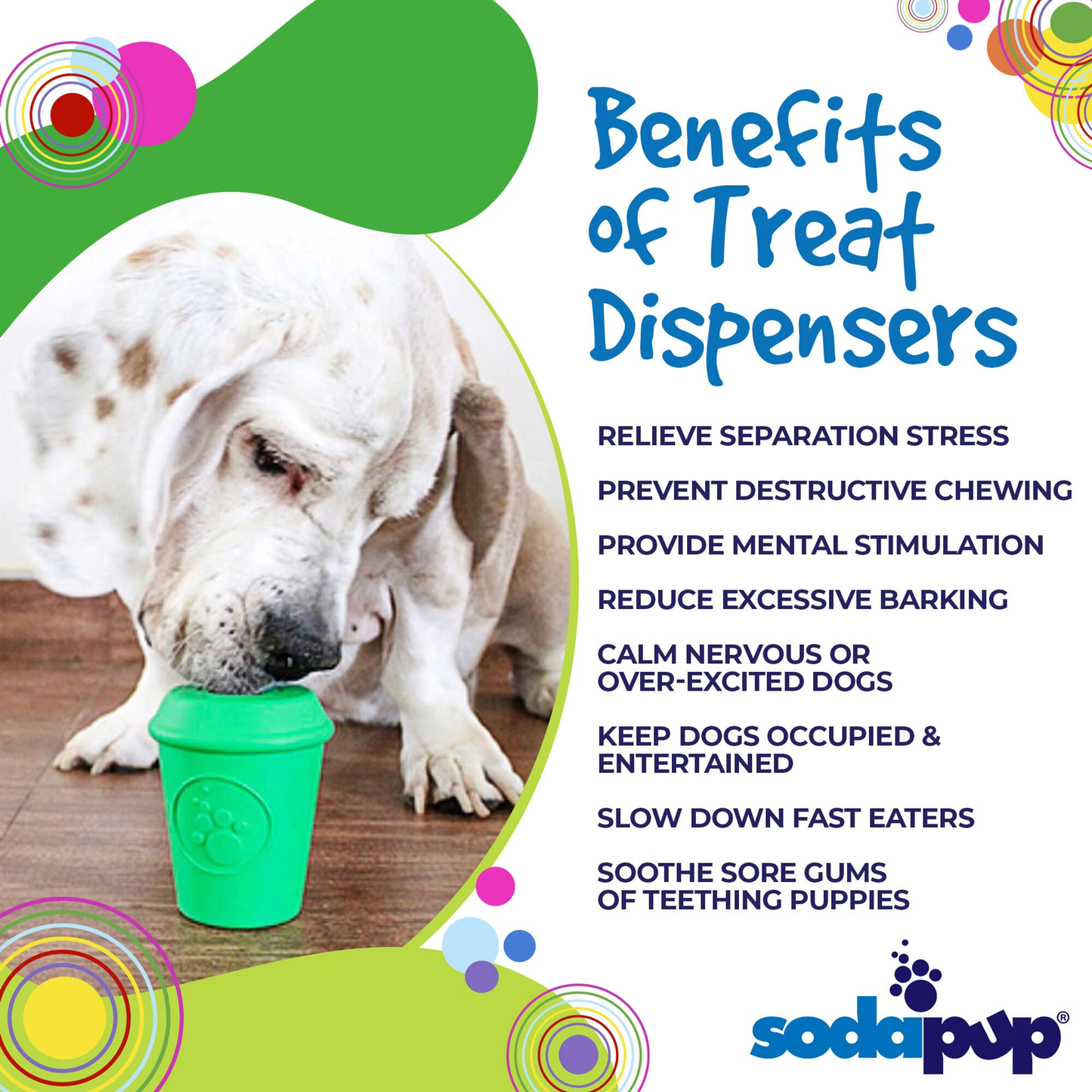 Coffee Cup Durable Rubber Dog Chew Toy & Treat Dispenser