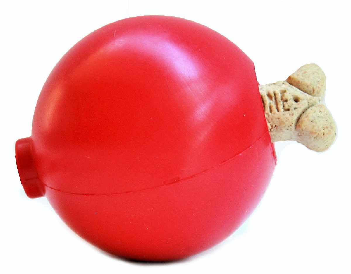 Christmas Ornament Durable Rubber Dog Chew Toy & Treat Dispenser