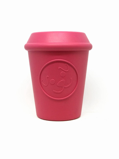 Coffee Cup Durable Rubber Dog Chew Toy & Treat Dispenser