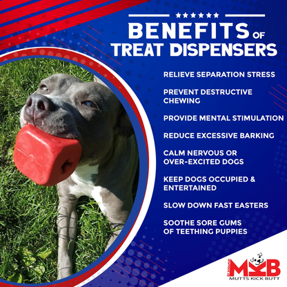 MKB Dice Durable Rubber Dog Chew Toy & Treat Dispenser