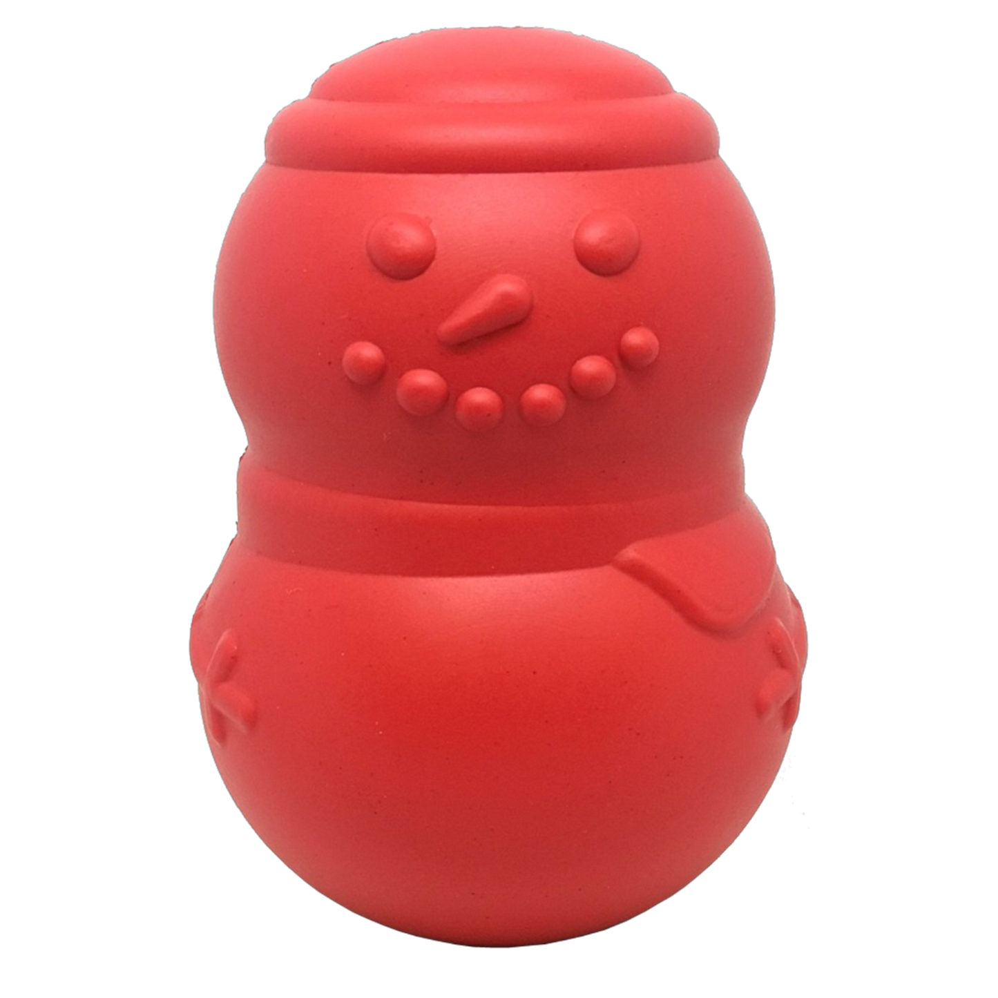 Snowman Durable Rubber Dog Chew Toy & Treat Dispenser