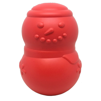 Snowman Durable Rubber Dog Chew Toy & Treat Dispenser