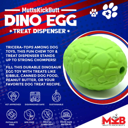 Dinosaur Egg Dog Chew Toy & Treat Dispenser