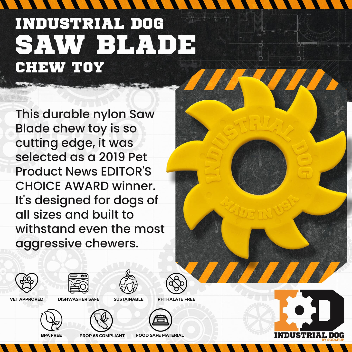 Circular Saw Blade Nylon Dog Chew Toy