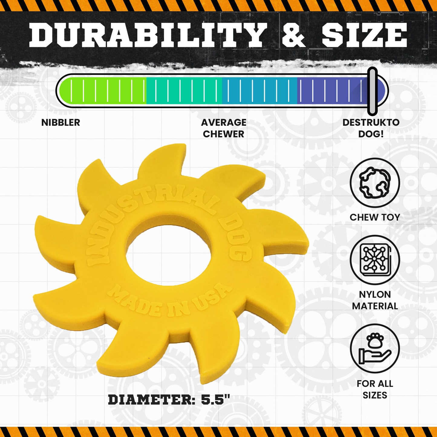 Circular Saw Blade Nylon Dog Chew Toy
