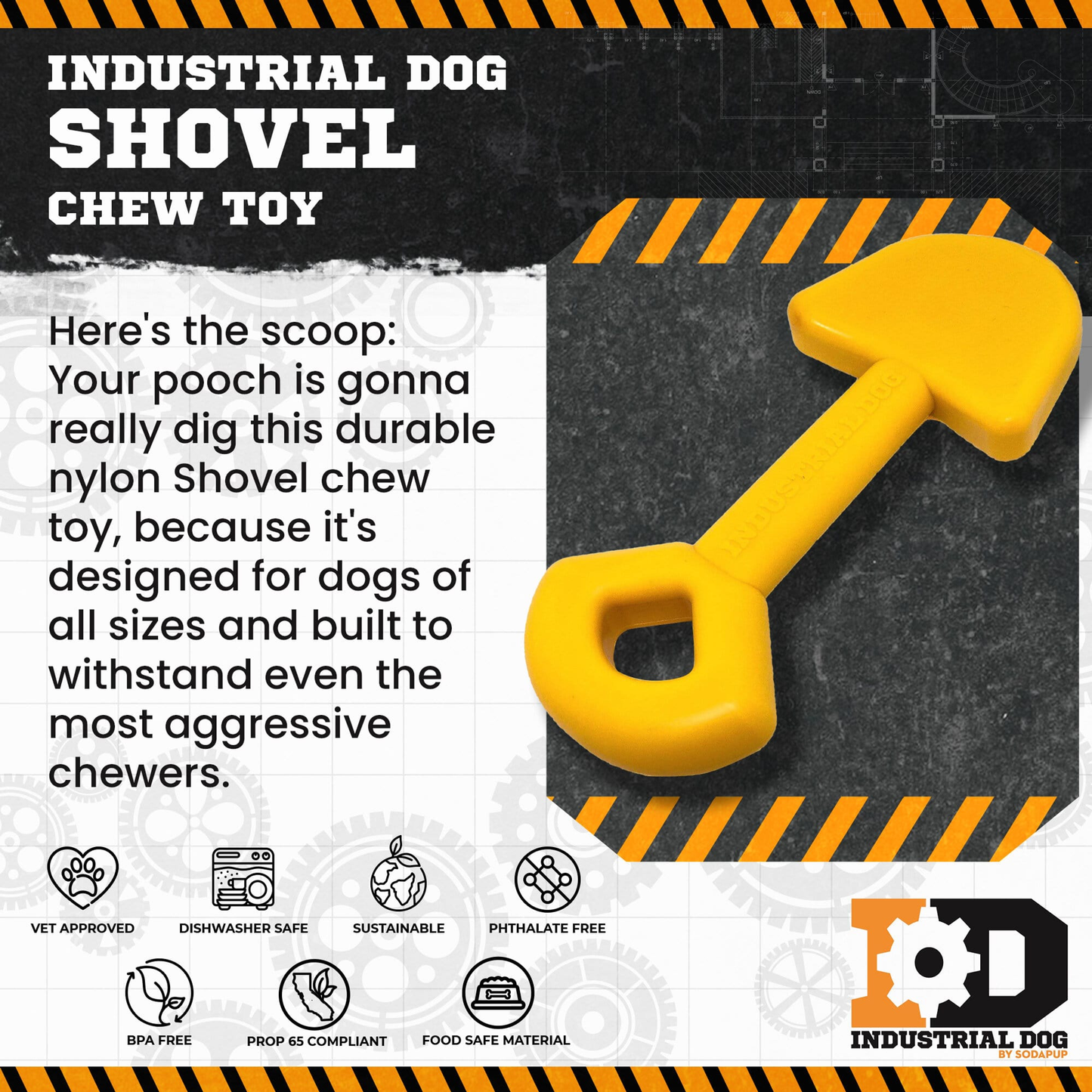 Shovel Ultra-Durable Nylon Dog Chew Toy