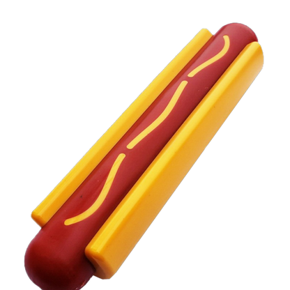 SodaPup Hot Dog Nylon Chew Toy for Aggressive Chewers