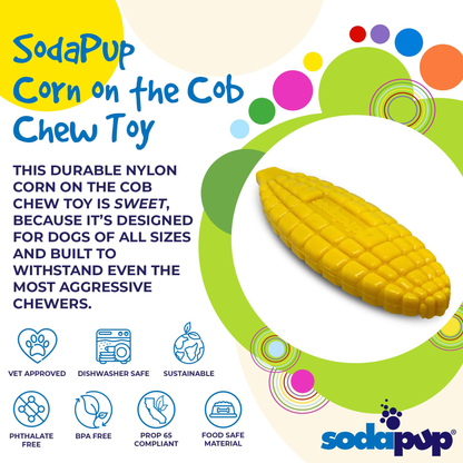 Corn on the Cob Nylon Dog Chew Toy for Aggressive Chewers