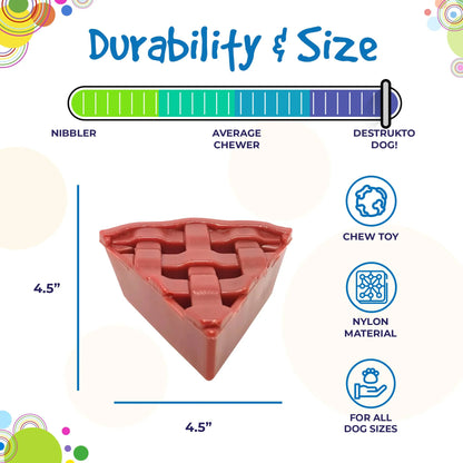 Cherry Pie Nylon Dog Chew Toy for Aggressive Chewers