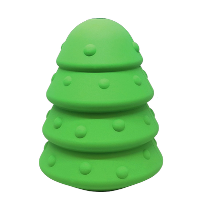 Christmas Tree Rubber Dog Chew Toy & Treat Dispenser