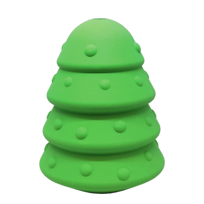 Christmas Tree Rubber Dog Chew Toy & Treat Dispenser