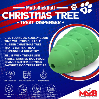 Christmas Tree Dog Toy - Durable Rubber Chew Toy