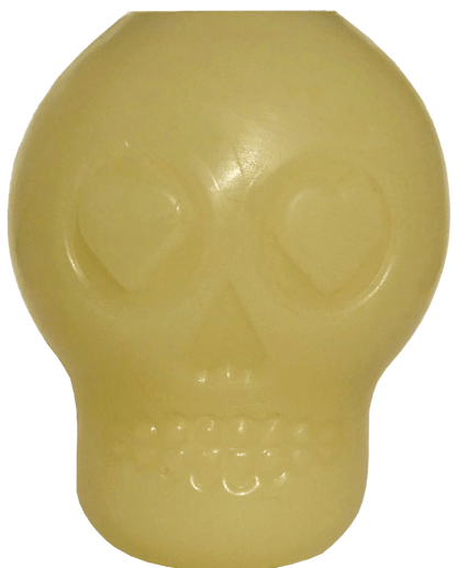 SodaPup Glow in the Dark Sugar Skull Chew Toy and Treat Dispenser