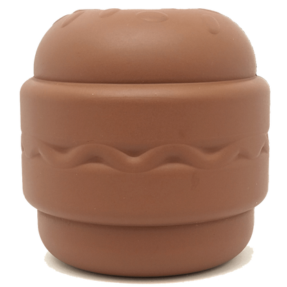 Hamburger Durable Rubber Dog Chew Toy & Treat Dispenser