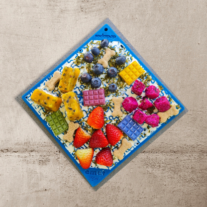 SodaPup eMat Lick Mat Bundle - Large Blue & Large Pink Jigsaw